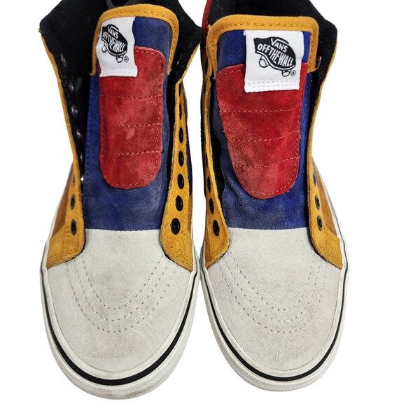 Vans Sk8-Hi Reissue Cap Multicolor Suede Sneakers Mens 7 Womens 8.5 - Picture 9 of 9